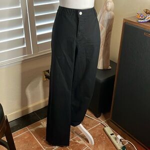 🖤👖Dickies 97% Cotton, 3%  Black Zip Front & 2 Back Pocket Pants Strait Leg Sz 20